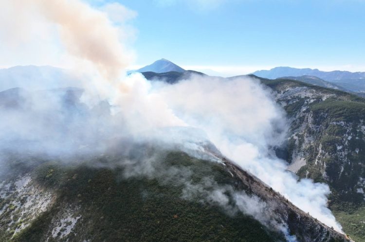 Požar na Čvrsnici i dalje aktivan, zatražena pomoć Hrvatske
