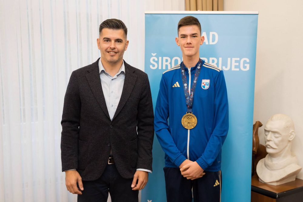 Gradonačelnik Širokog Brijega ugostio svjetskog kadetskog prvaka Kvesića