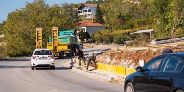 Radovi na izgradnji nogostupa u Širokom Brijegu, gradi se i rotor u Knešpolju