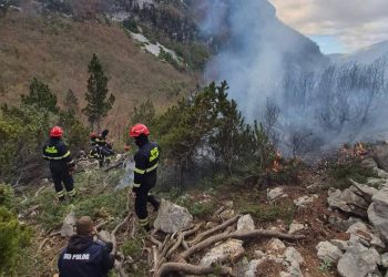 Požar na Čvrsnici i dalje aktivan: Vatra se širi, vatrogasci na terenu