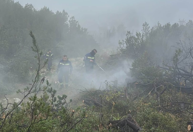 Požar na Čvrsnici i dalje aktivan, širi se podzemnim žilama Požar na Čvrsnici i dalje aktivan, širi se podzemnim žilama