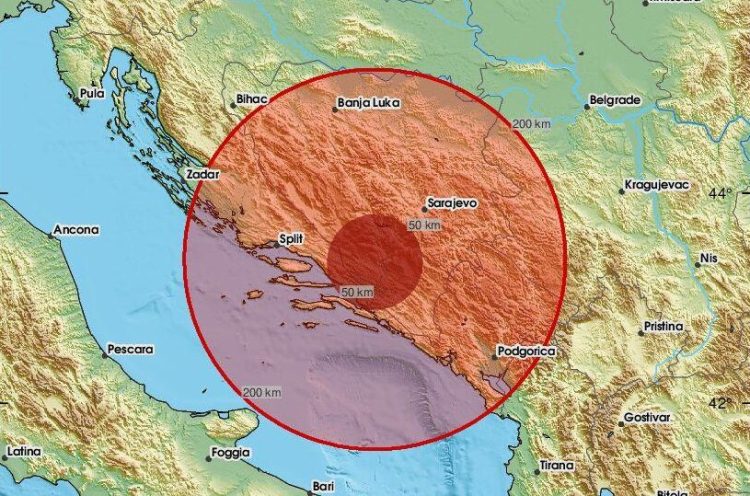 Potres zatresao Hercegovinu: Osjetio se u Širokom Brijegu